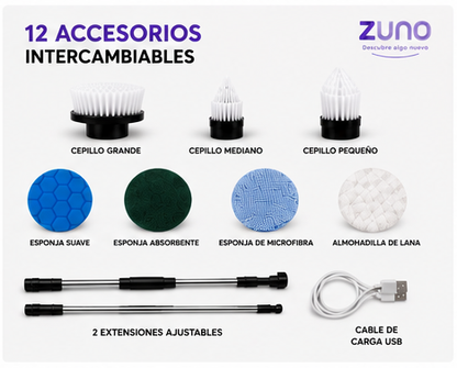 🧽 CEPILLO ELÉCTRICO 12 EN 1 RECARGABLE