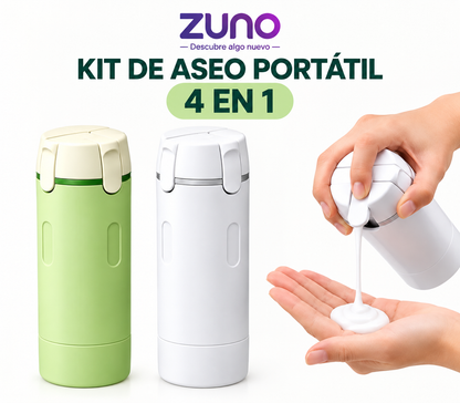 🧴 KIT DE ASEO PORTÁTIL 4 EN 1